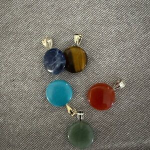 Lia Sophia Elegant Multi-Color Stone Pendant Set